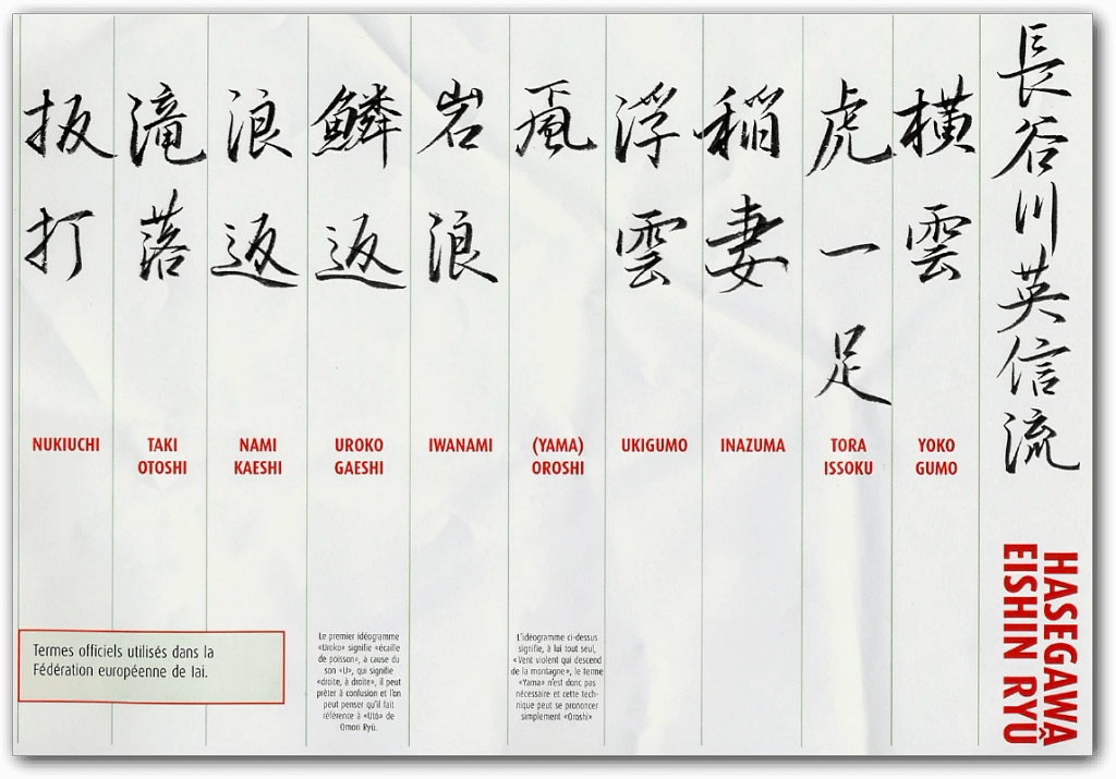 Iaïdo Musō shinden ryū - Chuden HASEGAWA EISHIN RYU - AIKIDO ESM