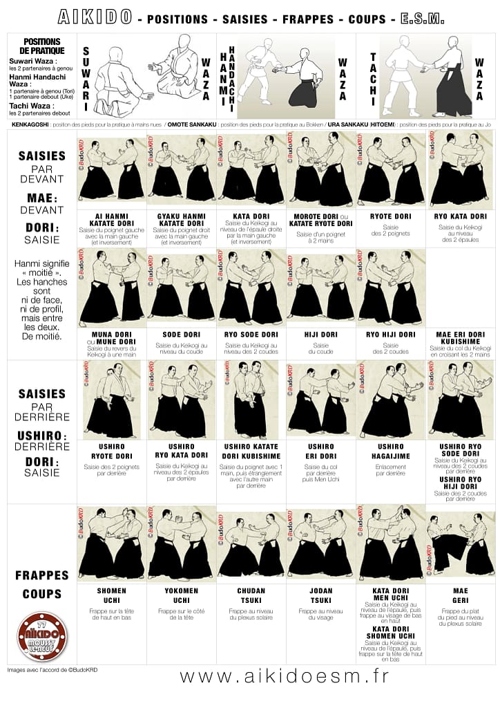 Aïkido Glossaire - Lexique. Saisies et Frappes