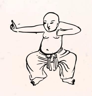 Position 2 - 8 pièces de Brocart - BA DUAN JIN - AIKIDO ESM